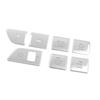 7-Piece Silver Aluminum Car Headlight Adjustment Button Stickers for Carnival