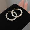 1Pair Fashion Temperament Pearls Round Earrings For Women Girls Simple Elegant Personalized Earrings Daily Accessories Gifts