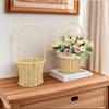 1Pc Weaving Simplicity Hat Basket Countryside Handheld Modern Photography Props Manual Flower Basket