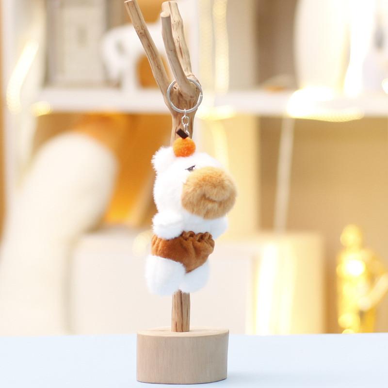 Toy Capybara Plush Keychain Stuffed Animal Doll Backpack Pendant Decoration
