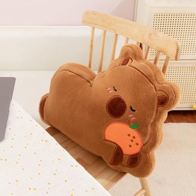 New Persimmon Capybara Throw Pillow Office Sleeping Pillow Lunch Break Cushion Kapibara Doll Plush Toy
