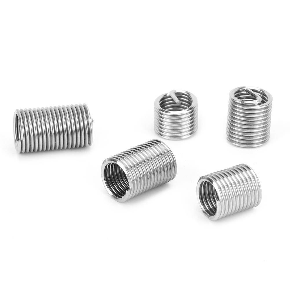 100pcs M7 *1 Coiled Wire Thread Repair Insert Stainless Steel Thread Screws Sleeve Set