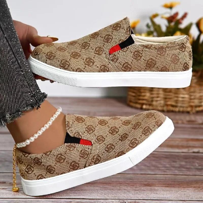 Women Sneakers Hot Casual Canvas Shoes for Women Walking  Slip on Loafers Fashion Outdoor Flat Sneakers Women Zapatos De Mujer