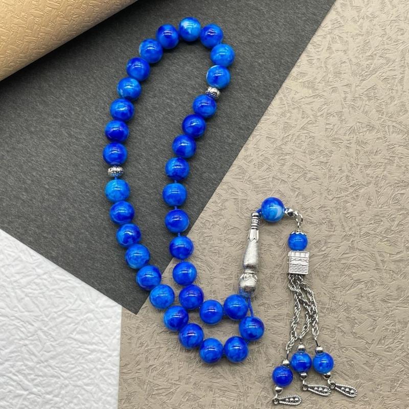 Handcrafted 33 Bead Buddhist Bracelet Glass Beaded Prayer Jewelry Comfortable Spiritual Companion Fashion Accessory