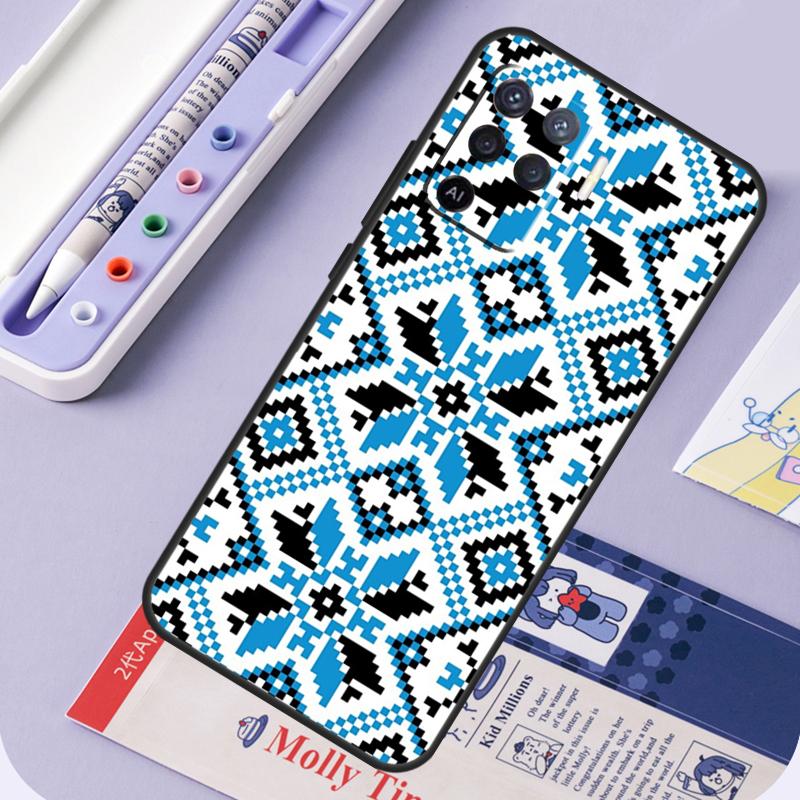 Ukraine Ornament Pattern For Oppo A94 A74 A54 A15 A18 A38 A58 A78 A98 A40 A60 A80 A16 A76 A96 A57 A17 A77 A5 Pro Case