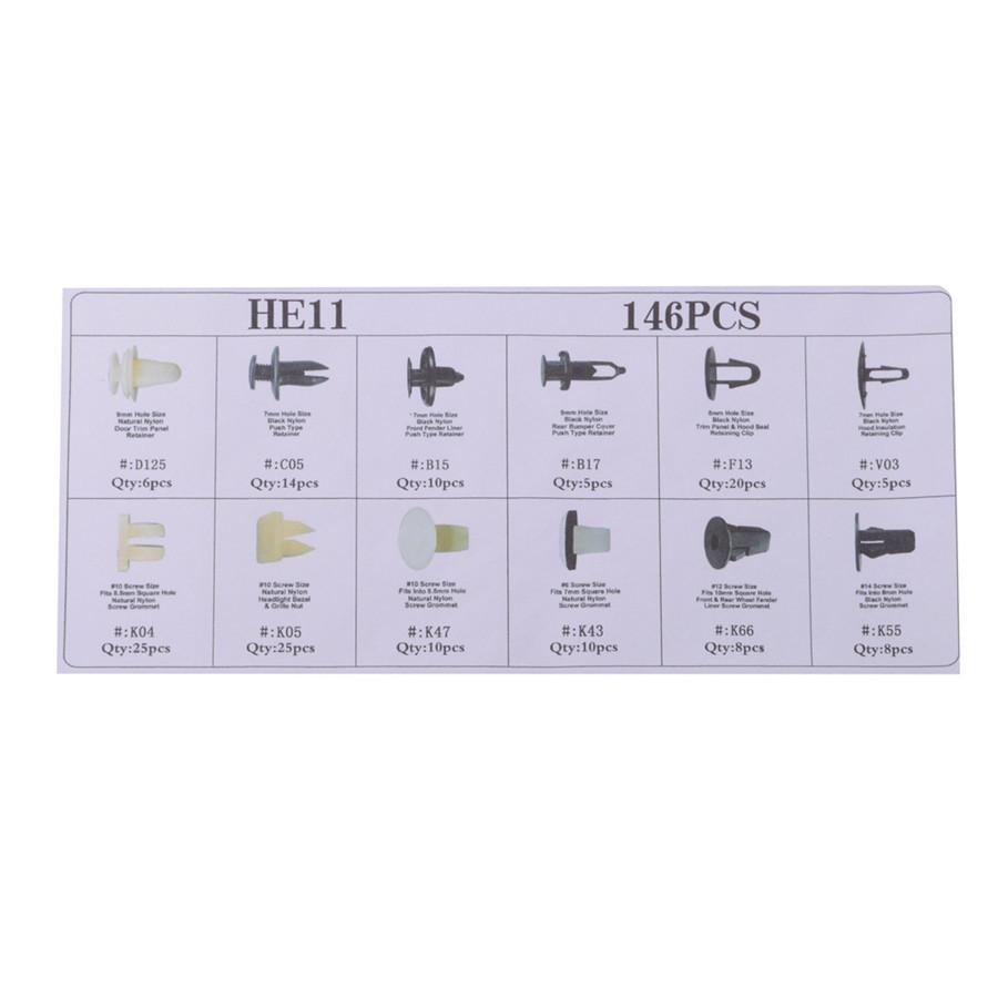 Cars Fastener Clips Nylon Tie Wrap Cable Fixed Fasteners kit Car Door Panel Interior Lining Bumper Cover Fender Plastic Screw Rivets