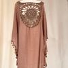 2021 Plus Size Off-Shoulder Tassel Cutout Beach Cover-up