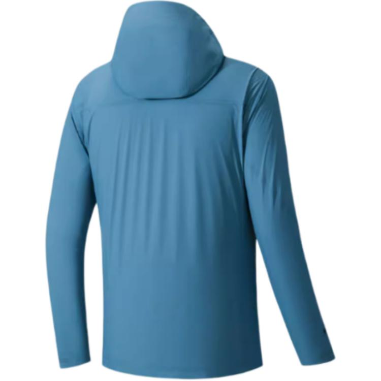 Anta Champion Outdoor Series Solid Color Zipper Hooded Versatile Casual Windbreaker Men Outerwear Parrot-Blue 152530624-3