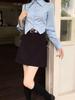 Spring 2024 Women's High-Waist A-Line College Style Mini Skirt