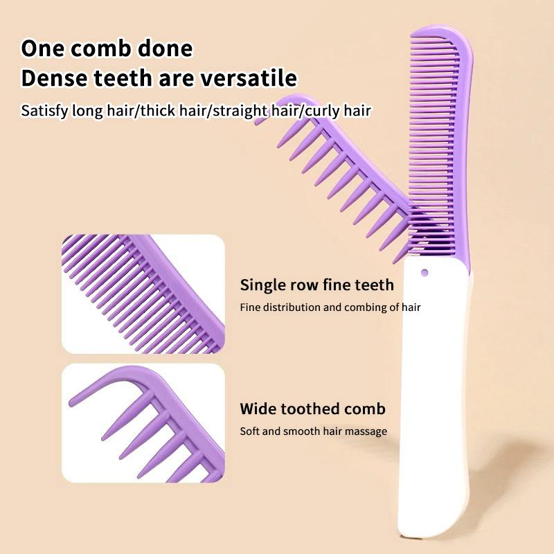 Portable Travel Folding 2-In-1 Brush Anti-Static Styling Comb Professional Hair Styling Tool Special For Real Hair Wigs