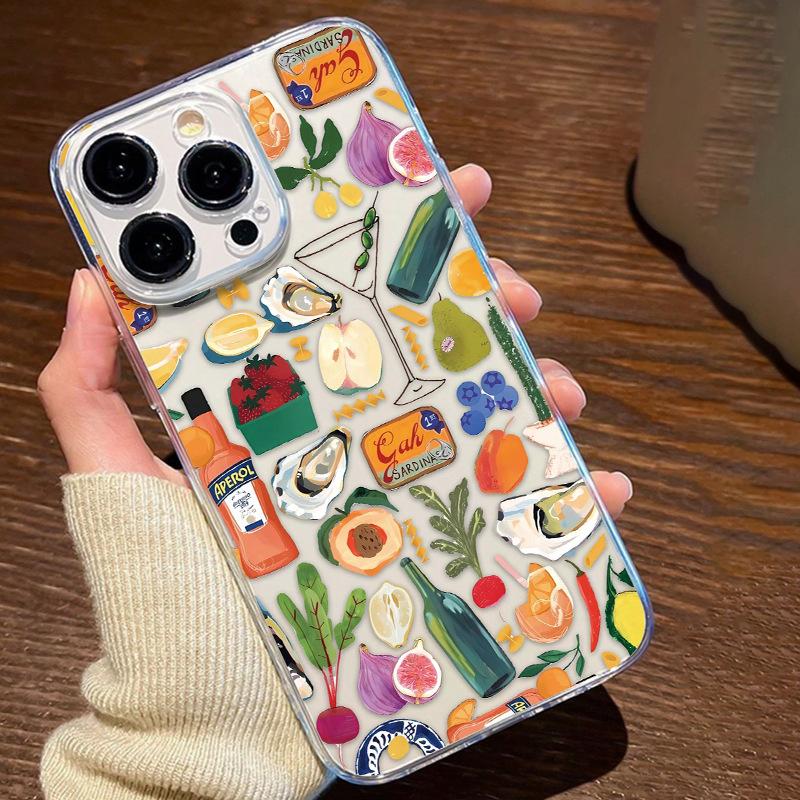 

Summer Fruit Beer Clear Phone Case For Samsung Galaxy S25 S24 S23 S22 Ultra Plus Silicone Cover S25+ S22+ S23+ S24+ Shell Fundas Galaxy S22Ultra