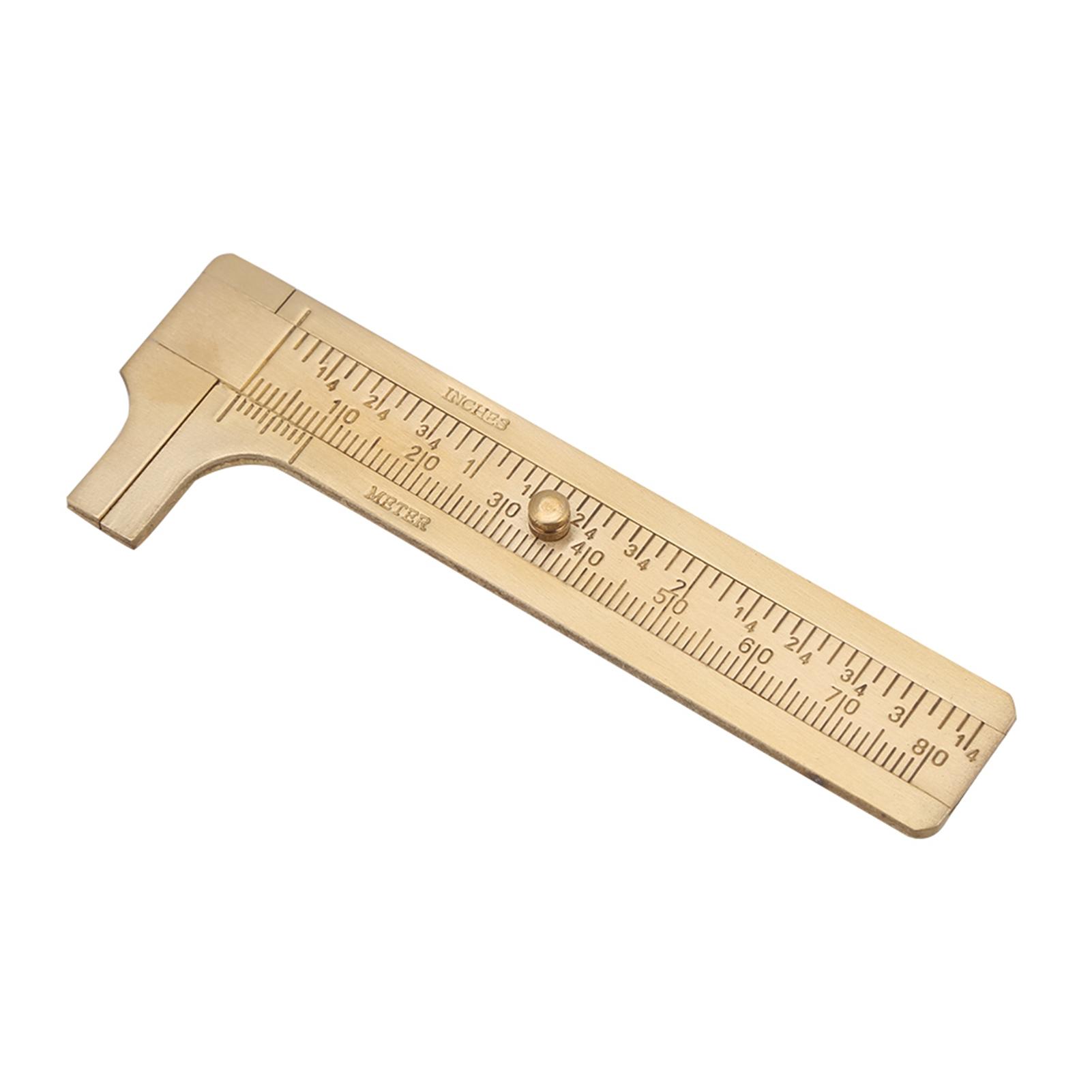 

Mini Vernier Caliper Brass Metric Imperial MM INCH Small Portale Ruler Measure Tool Slide Length Gauge Copper Caliber Craft