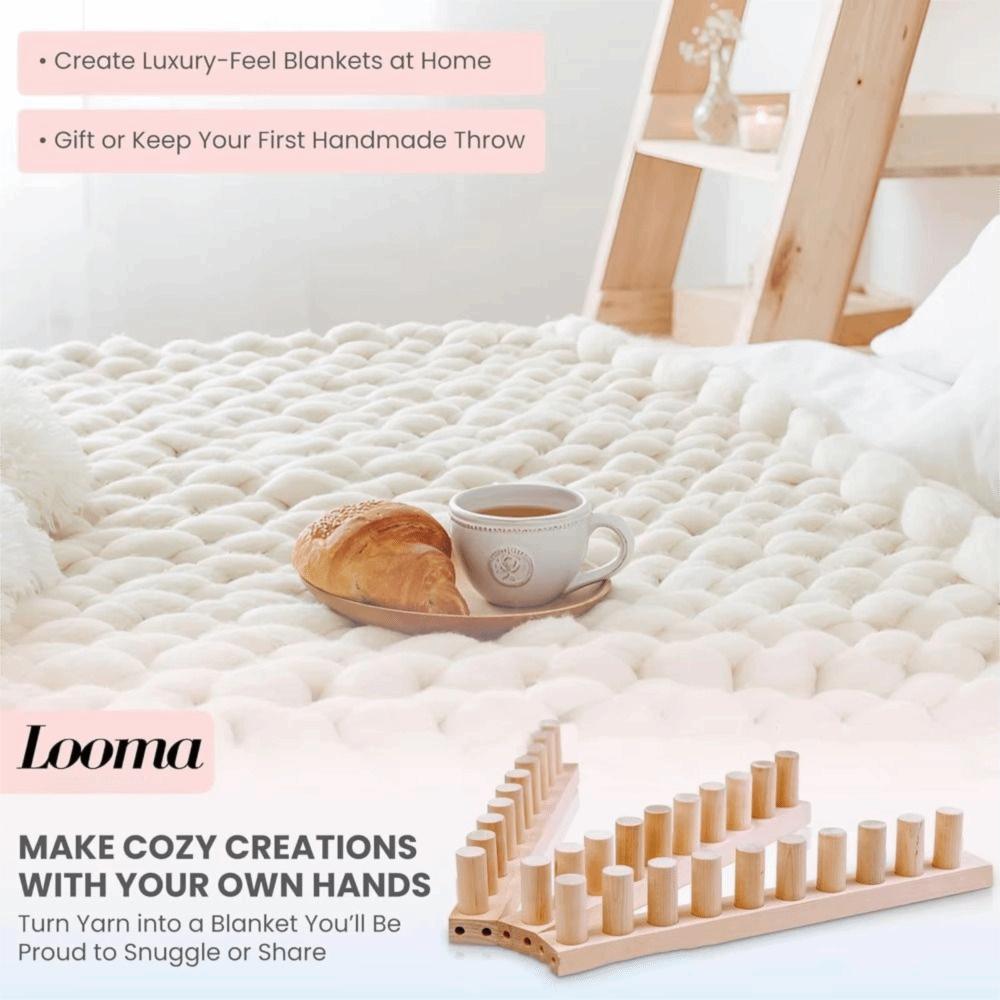 Adjustable Size Chunky Blankets Loom Modular Design Detachable Hand Knitting Board Easy Assembly Beginner Friendly