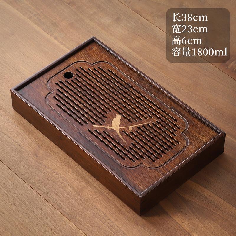 Tava de ceai de uz casnic tava mica de stocare a apei scurgere apa masa ceai bambus set de ceai dreptunghiular simplu
