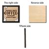 Holiday Atmosphere Home Decor Halloween Wooden Coffee Photo Frame, Retro Distressed Sign for Decorative Holder Countertop Decor, Rustic Autumn