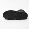 Women's New Autumn Winter Faux Short Fur Slip on Round Toe Flat Rubber Mid Calf Snow Boots