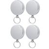 5CM All Metal Easy Pull Button AntiLost AntiTheft Key Chain High Rebound Retractable