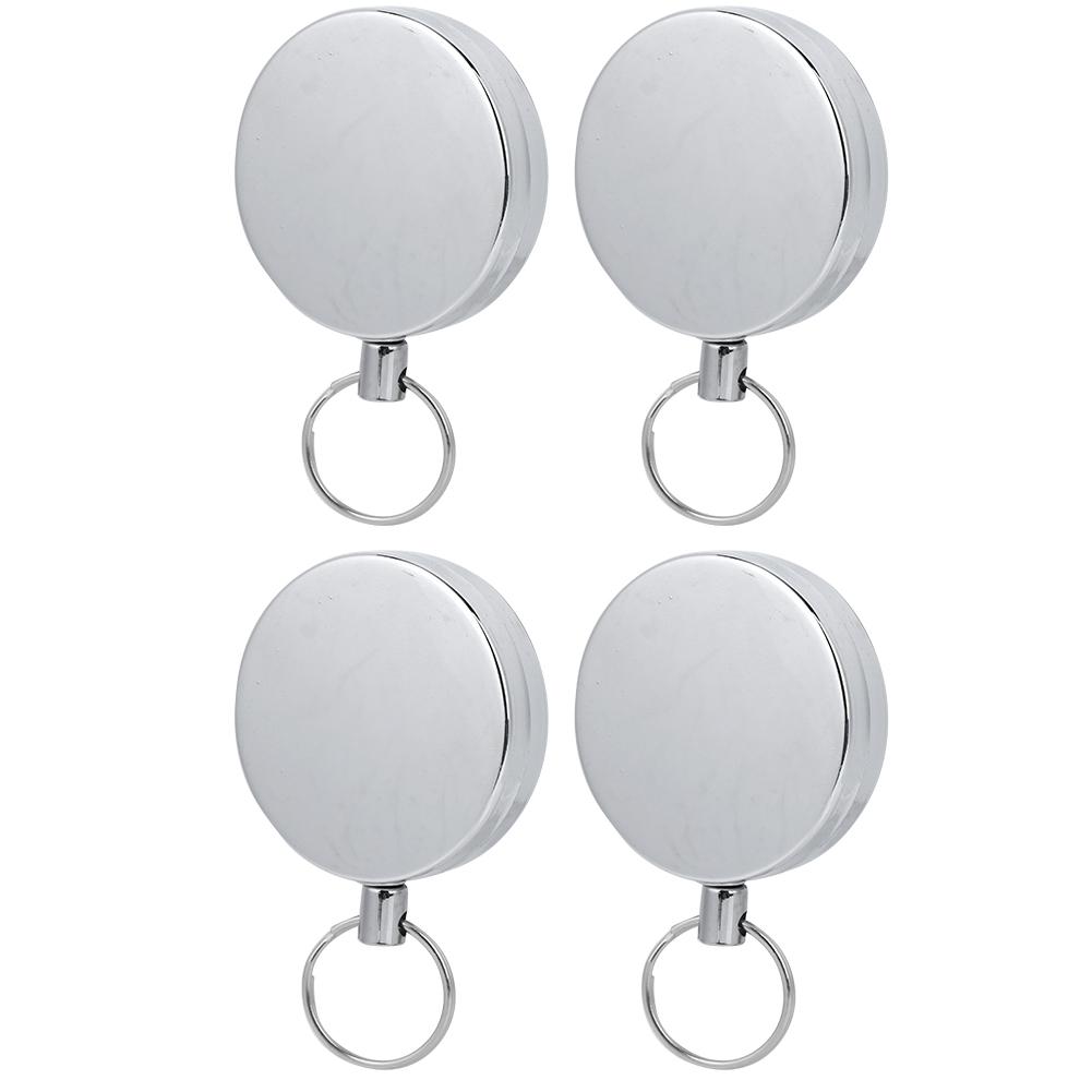 5CM Ganzmetall Einfacher Zugknopf Anti-Verlust Anti-Diebstahl Schlüsselanhänger Hoher Rückprall Einziehbar