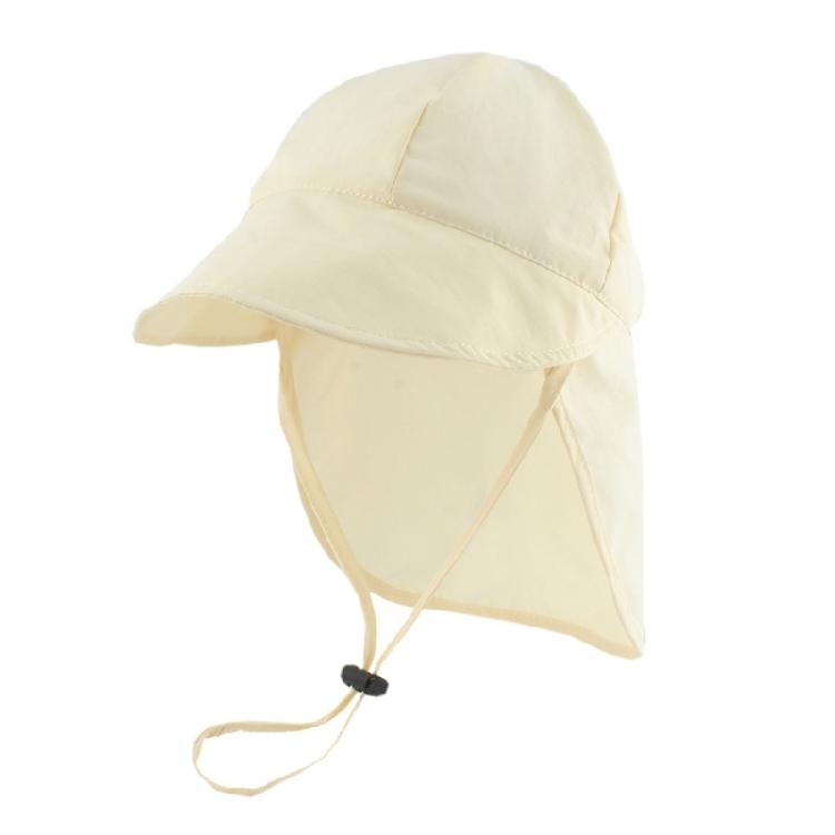 Kids Outdoor Sun Protective Fisherman Hat With Neck Flap Drawstring Breathable Bucket Hat For Hiking and Camping