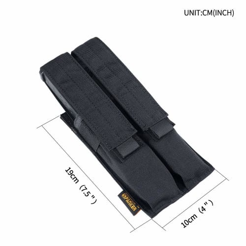 EXCELLENT ELITE SPANKER Nylon Magazine Pouch, Tactical Gear, Military Magazine Pouch, Double-Ring Triple Magazine Pouch, Fits MP7 KRISS Series Magazin