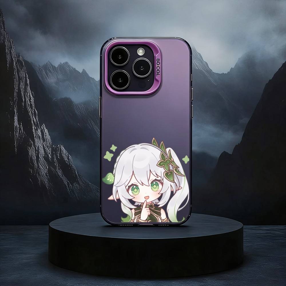 N-Nahida Genshin Impact Black Candy silver phone case Phone Case For iPhone17,16,15,14,13,12,11 Plus,Pro Max