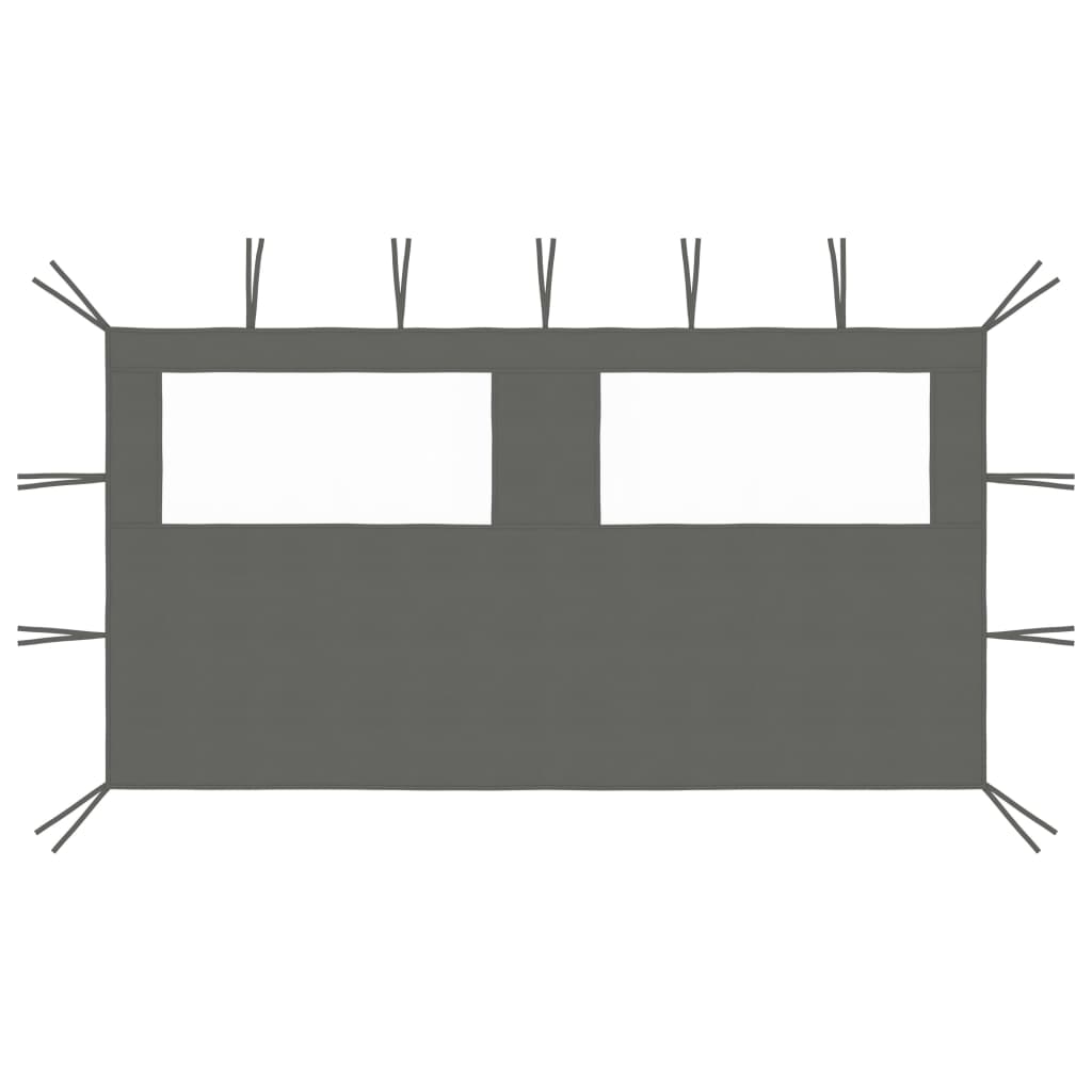 Gazebo Side Wall with Windows 4x2 M Anthracite