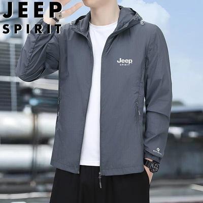 Мужская летняя толстовка с капюшоном JEEP SPIRIT для защиты от солнца на открытом воздухе