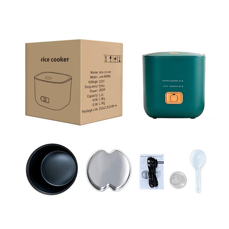 

Рисоварка с антипригарным покрытием 1,2 л бытовая интеллектуальная маленькая мини-рисоварка многофункциональная рисоварка 220 В антипригарная кастрюля UK зелёный