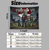 Resident Evil Wall Tapestry Aesthetic Wall Hanging Printed Fabric Blanket Decorative Tapestries For Bedroom Living Room Home Decor