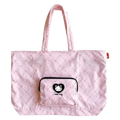 Grande Faltbare Große Tragetasche mit Reißverschluss Wasserabweisend IP GRD Packbar Hello Kitty A 8395 02 [Rootote] Damen Herz/Herz