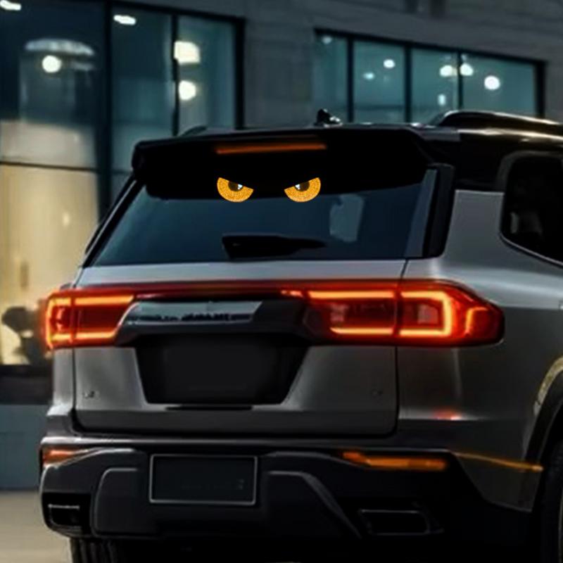 car Dynamic Devil Eye Light For auto rear Windshield APP Control Animated LED Display Triangle / Semicircle Funny Eye Light Sign