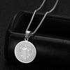 Pendant Father St. Benedict the Exorcist Men's Retro Circle Card Jewelry Necklace