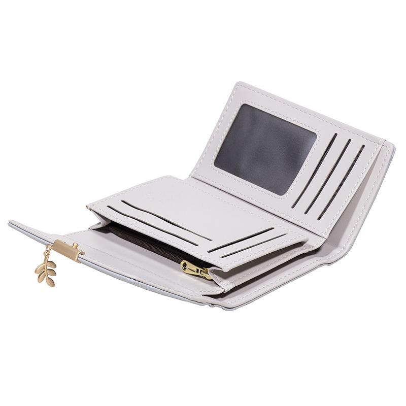 Ladies' Medium To Long Wallet Personalized Leaf Pendant Bag Women's Handbag