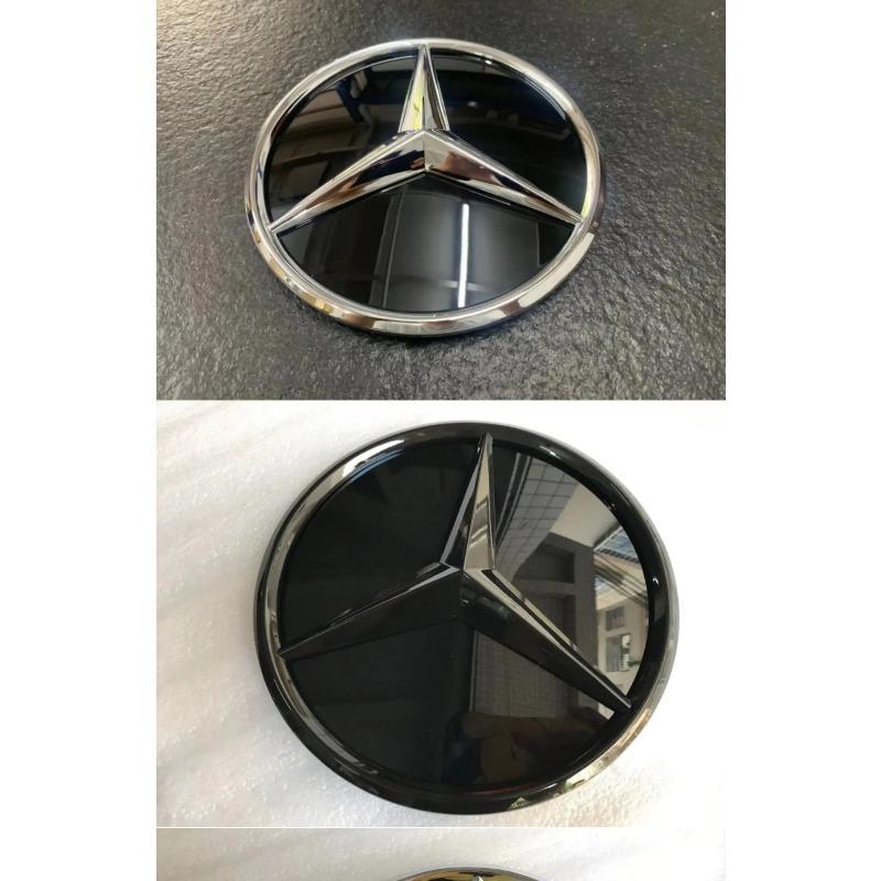 For Mercedes Benz W205 W212 W213 W204 ML W166 CLA C117 A W176 W177 C W204 E GLK X204 GLA GLC GLE GLS Grillmerke flatt speil foran