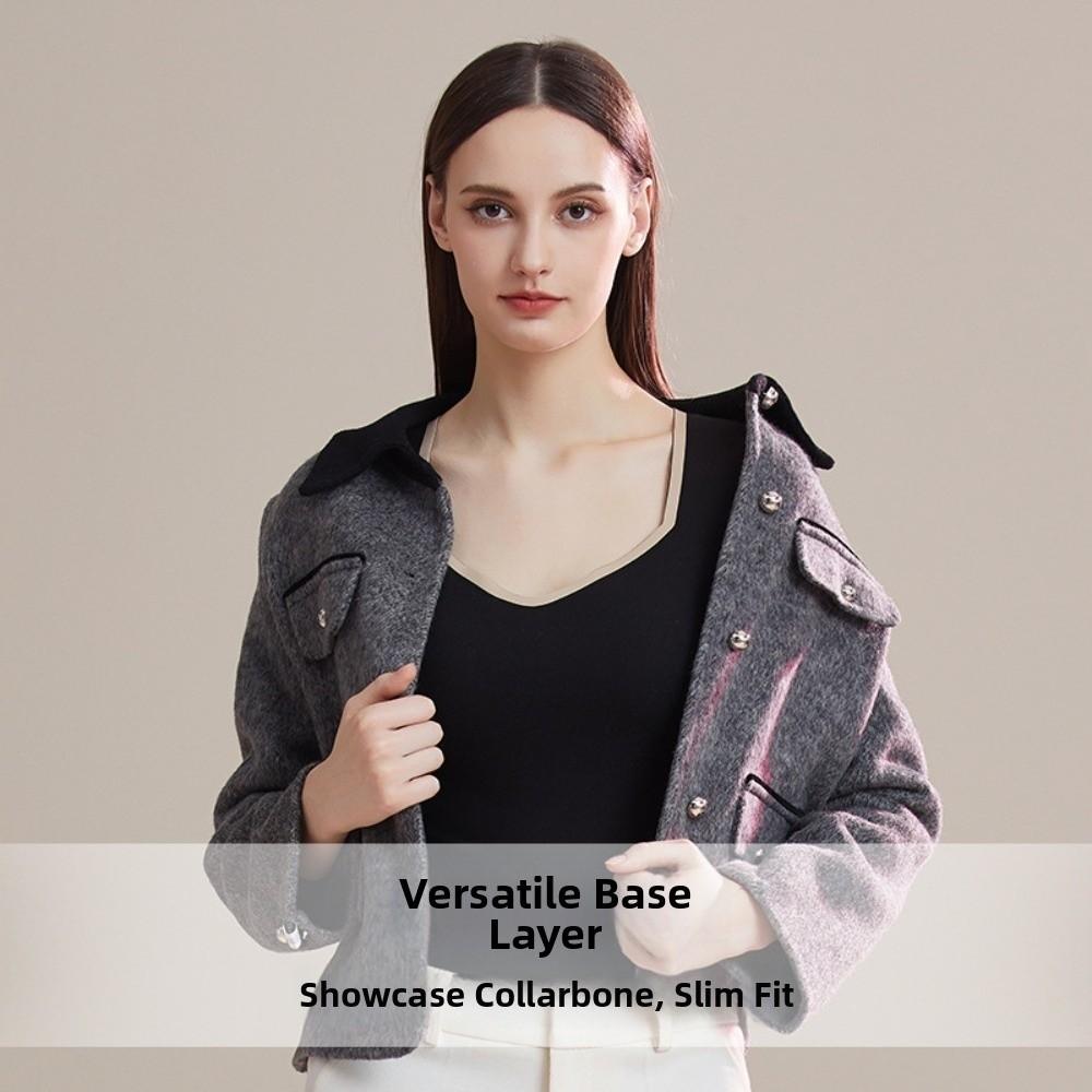 V Neck Women Thermal Clothes Tops and Pants Warmth Long Pants Thermal Underwear Lady