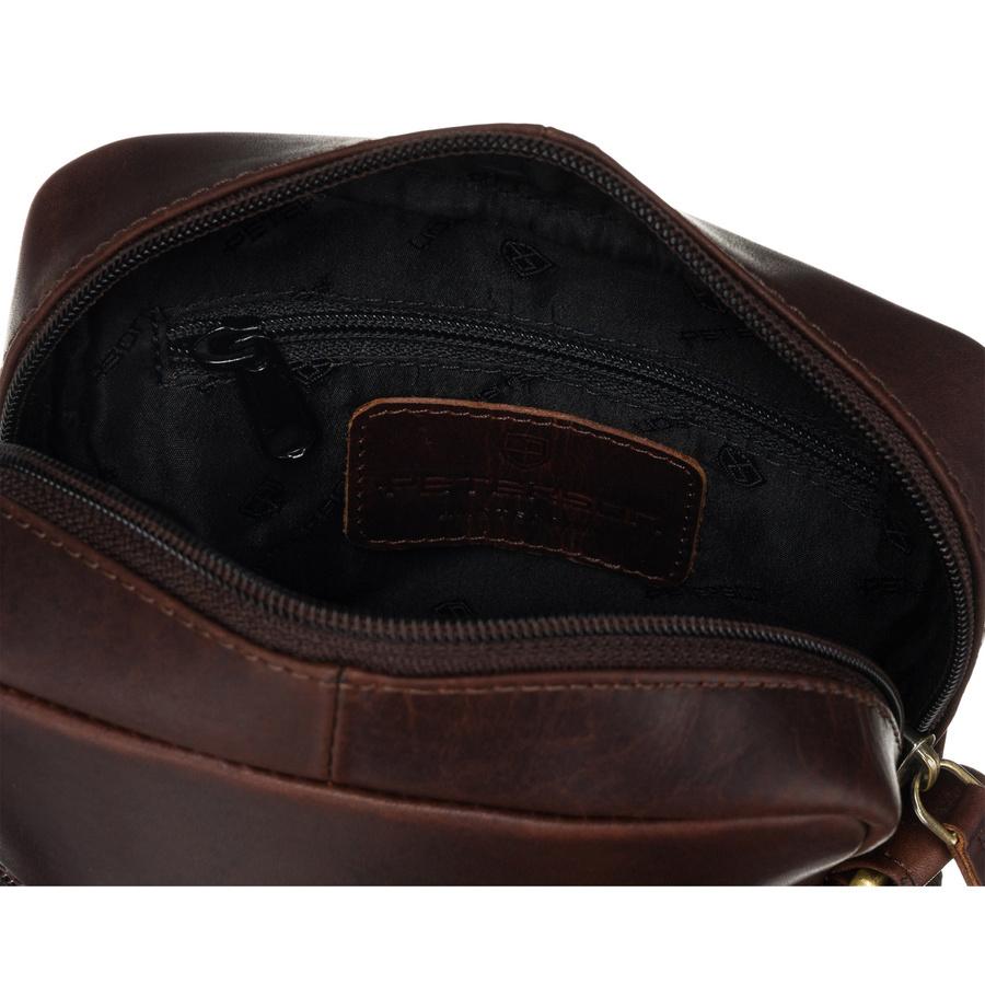 Herren Crossbody-Tasche aus glattem Echtleder - Peterson
