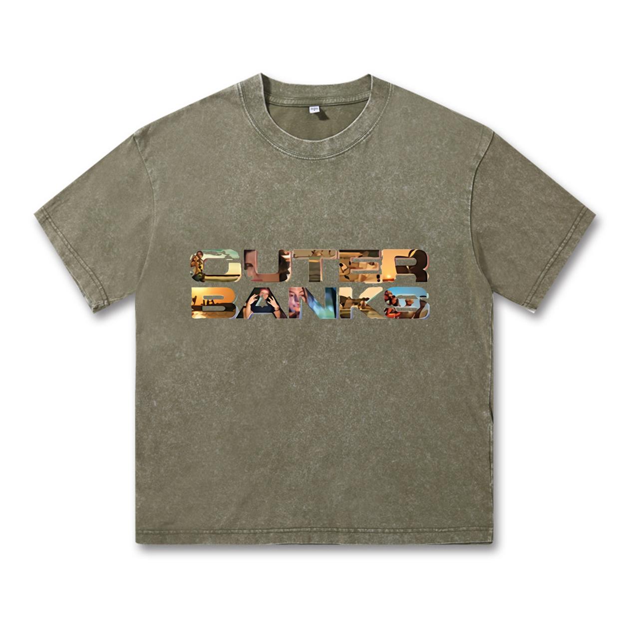 

Outer Banks T-shirt Men T-shirt Graphics Outer Banks Men s T-shirt Harajuku Women T-shirt Retro Washed Vintage T-shirt 3XL