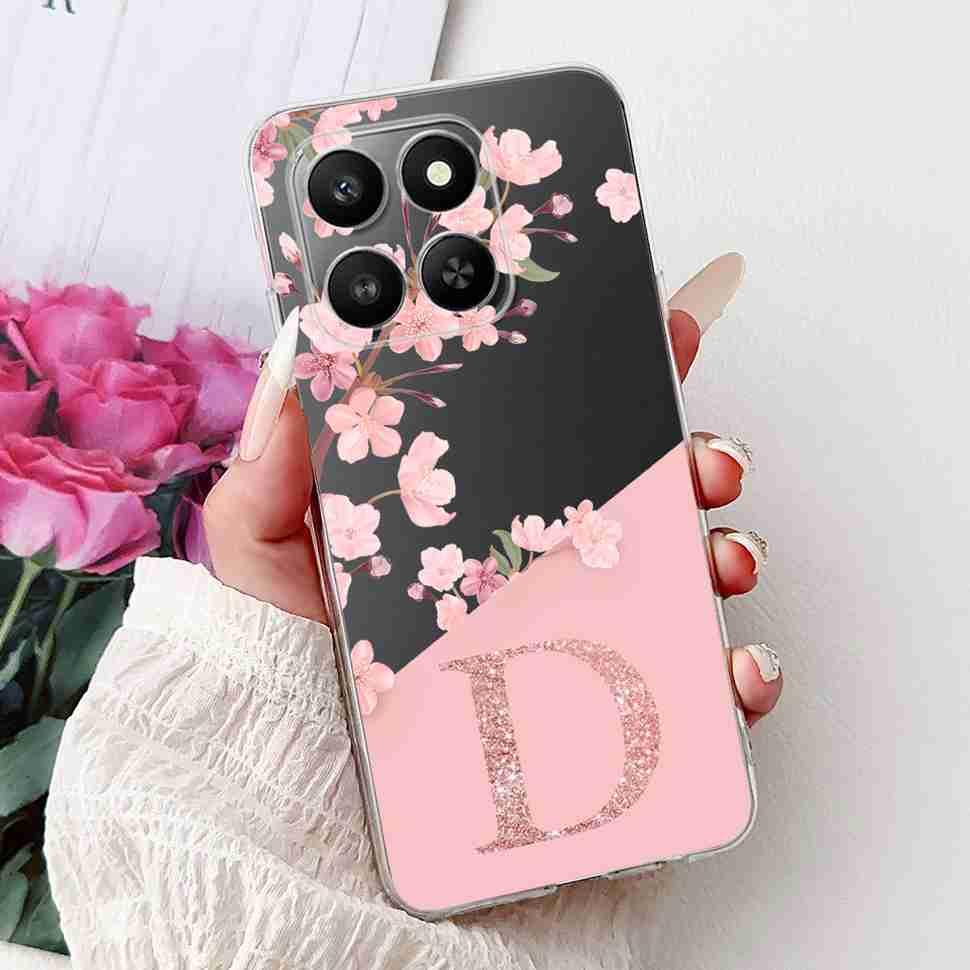 6.77" For Honor 400 Smart 5G LGN-NX1 Case Fashion Crown Flower Soft Silicone TPU Cover For Huawei Honor 400Smart 5G Phone Cases