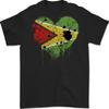 Love Guyana Flag Guyanese Day Football Mens T-Shirt 100% Cotton