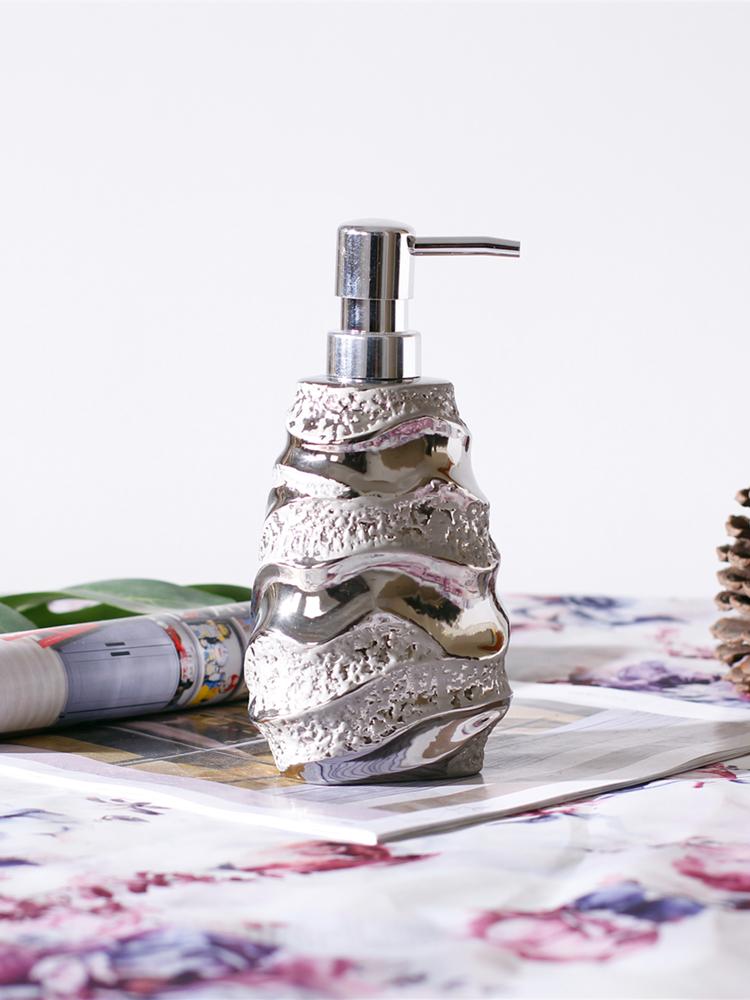 520ML Creative Ceramic Lotion Bottle Bathroom Gel Pressing Hand Wash Shampoo Body Wash Dispensed Bottle Bathroom Accessories