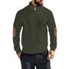 Men's Solid Color Corduroy Zipper Jacket Men's Sports Large Size Casual Jacket
