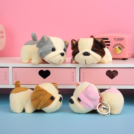 Shar Pei Keychain Fluffy Vivid Appearance Decoration Pendant Accessories Dog Keyring for Bag