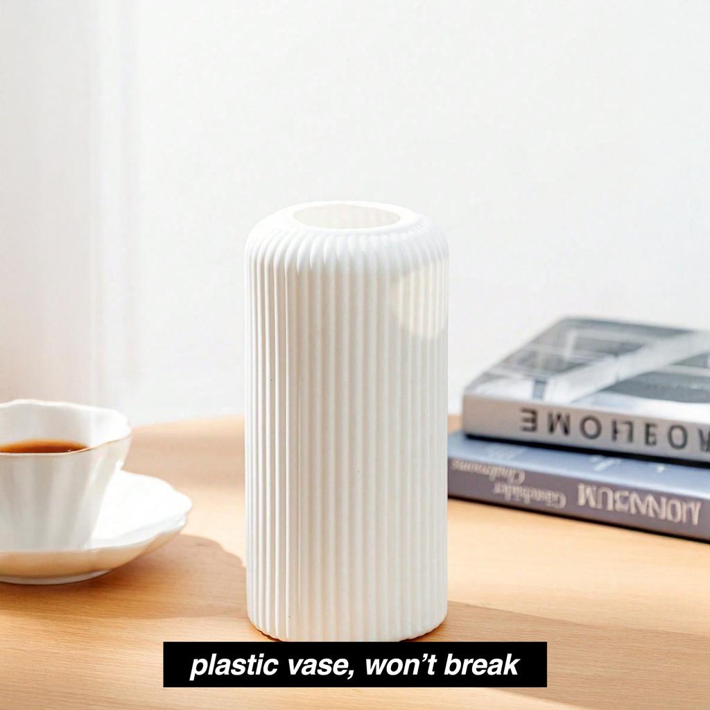 1pc Plastic Flower Vase, Unbreakable Vases Creative Home Decoration for Wedding Party Festival