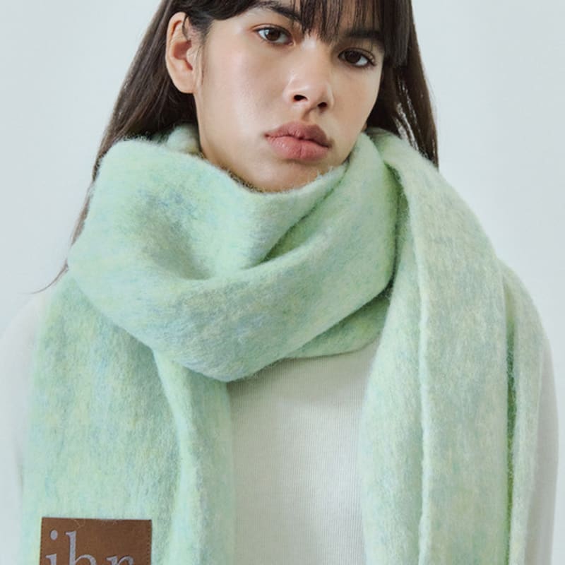 

ihr WOOL MIXED BOLD MUFFLER / GREEN GREEN