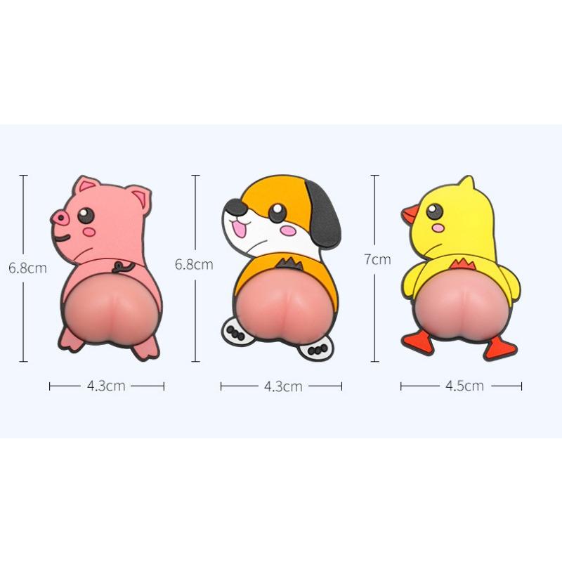 Creative Butt Car Stickers Anti-collision Rubber Anti-cuts Body Door 3D Peach Butt Funny Stickers Decoration Car Accessories