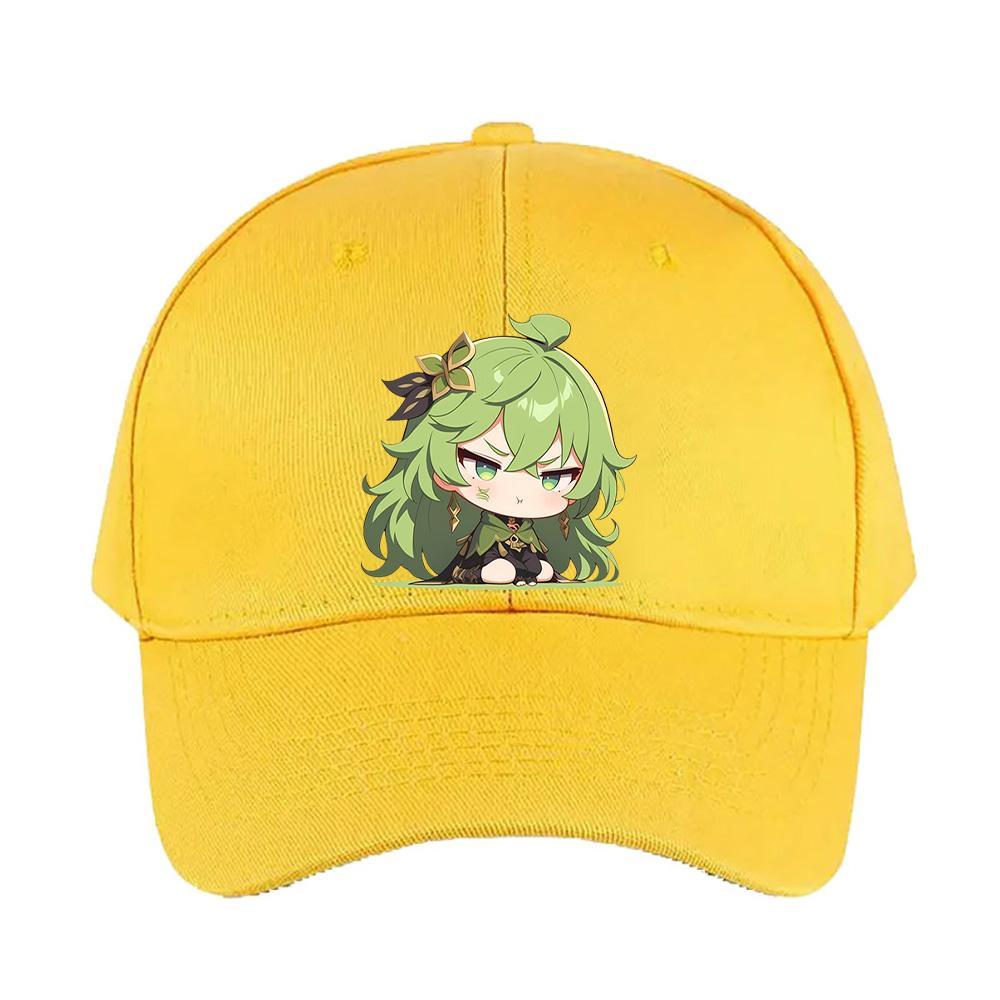 Collei Genshin Impact Chibi Pout Mode Kawaii Cap Summer Woman Man Adult Casual Fashion Casual Adjustable Fishing Hat Sun Hat