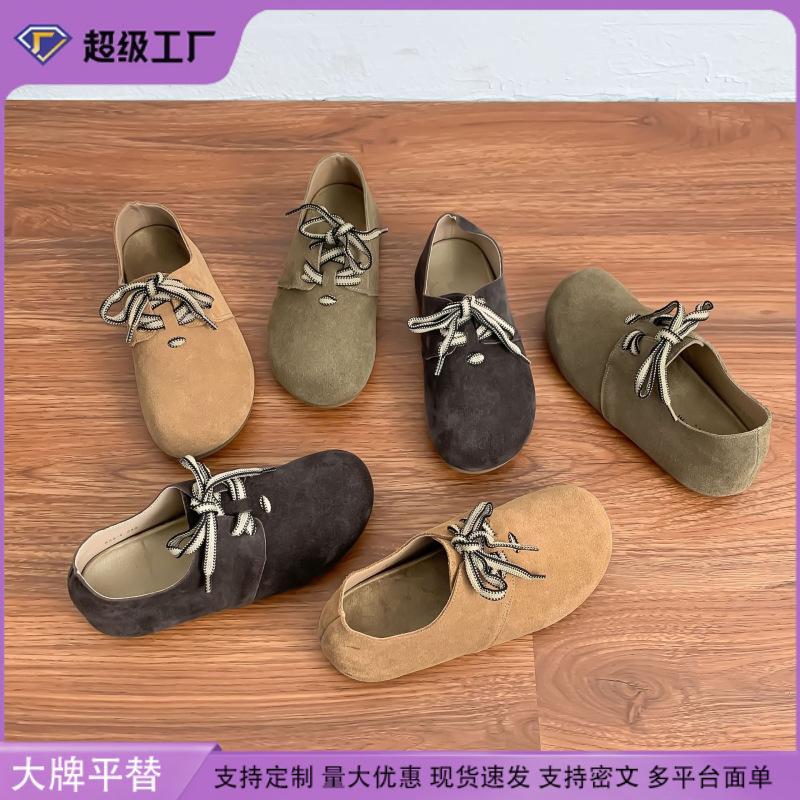 Boken shoes platform shoes women's 2025 winter new Internet celebrity big head women's shoes campus lazy wind casual shoes women