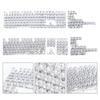 132Keys Transparent Keycaps 10mm Profile Keycap Set for Mechanical Keyboards with Color Lighting Side/Top Print