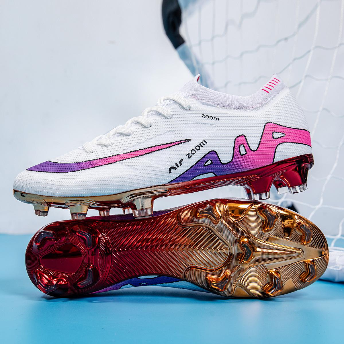 

Foreign trade popular football shoes men s AG long broken nails women s adult SOCCER SHOES non-slip student training football shoes 35