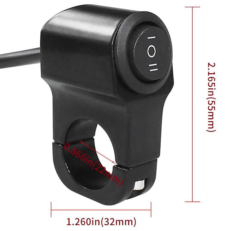 7/8" 22mm Aluminum Alloy Motorcycle Headlight ON/OFF Switch Handlebar Connector Waterproof Fog Spotlight Switch Moto Accessories